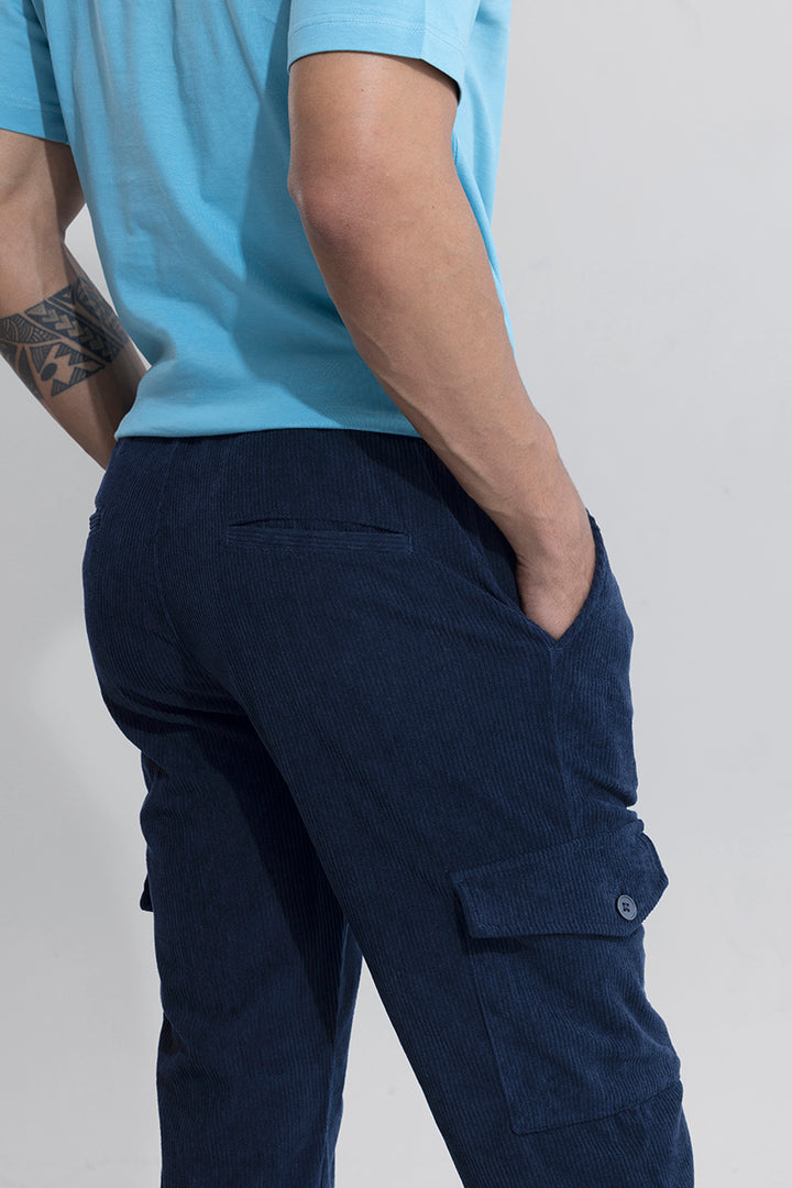 Cullin Navy Corduroy Cargo Pant