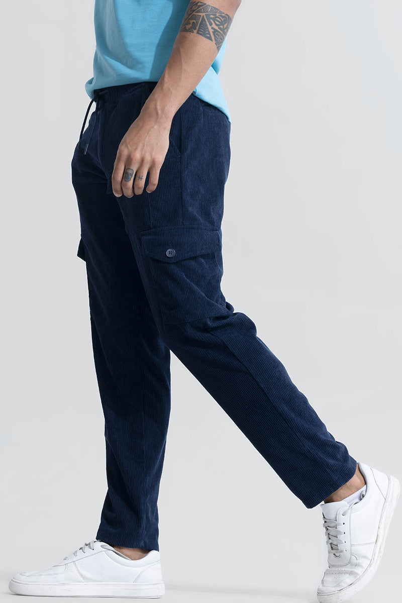 Shop Stylish Navy Blue Cargo Pants Mens Online in India