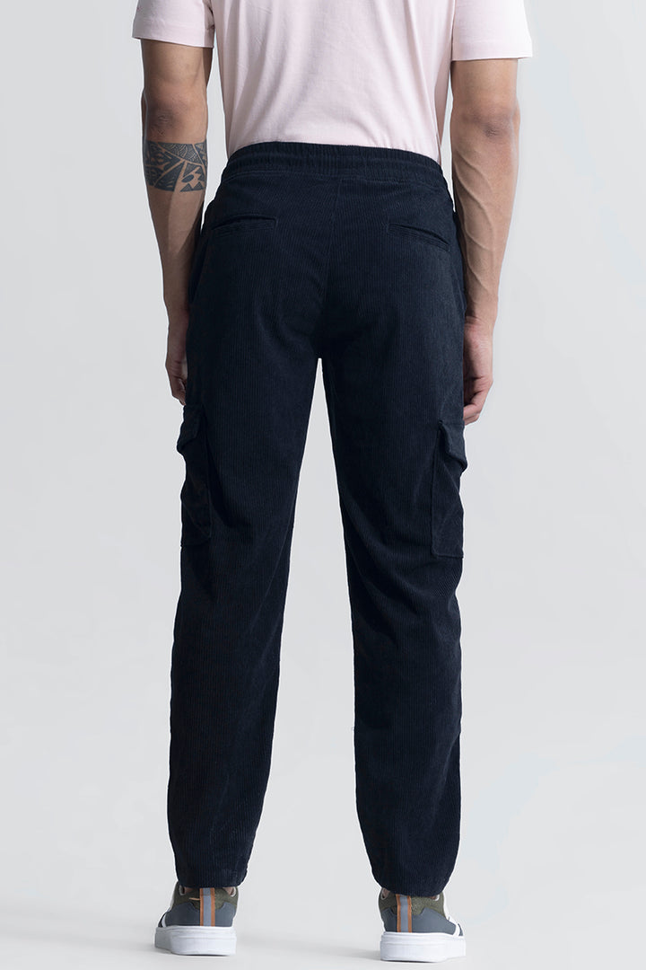 Cullin Black Corduroy Cargo Pant