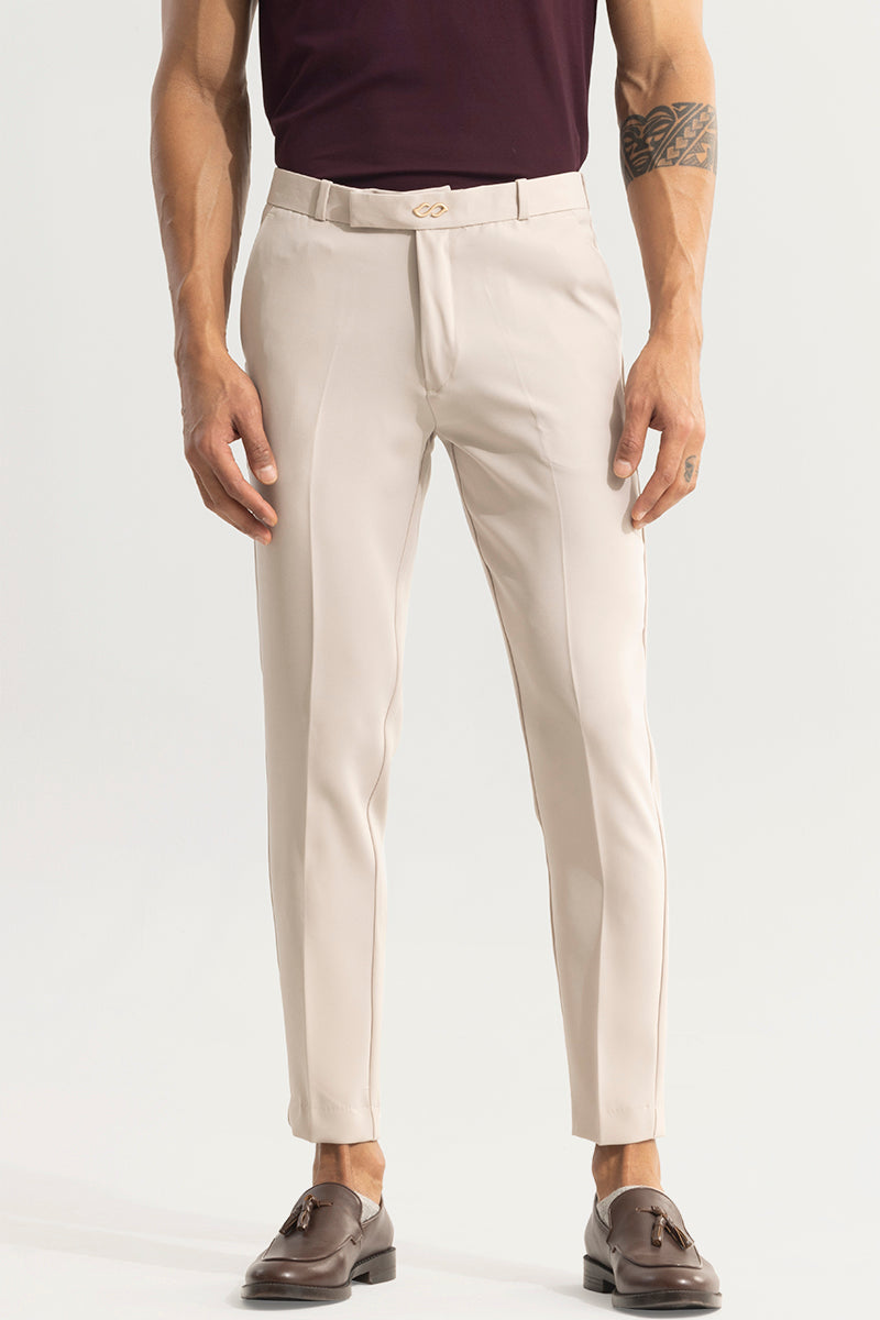 Dobell Cream Linen Trousers | Dobell