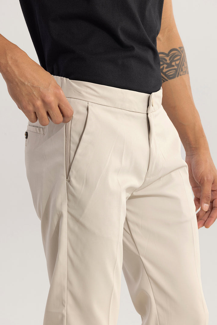 VogueVista Beige Trousers