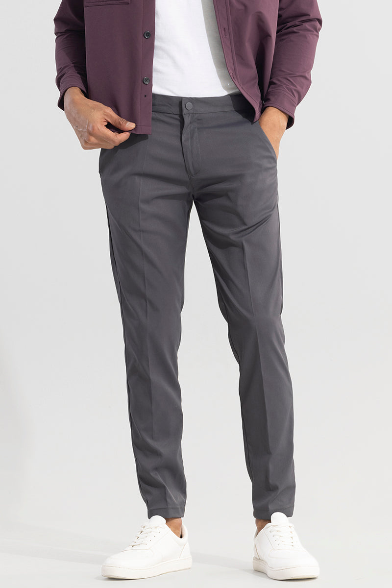 VogueVista Steel Grey Trouser