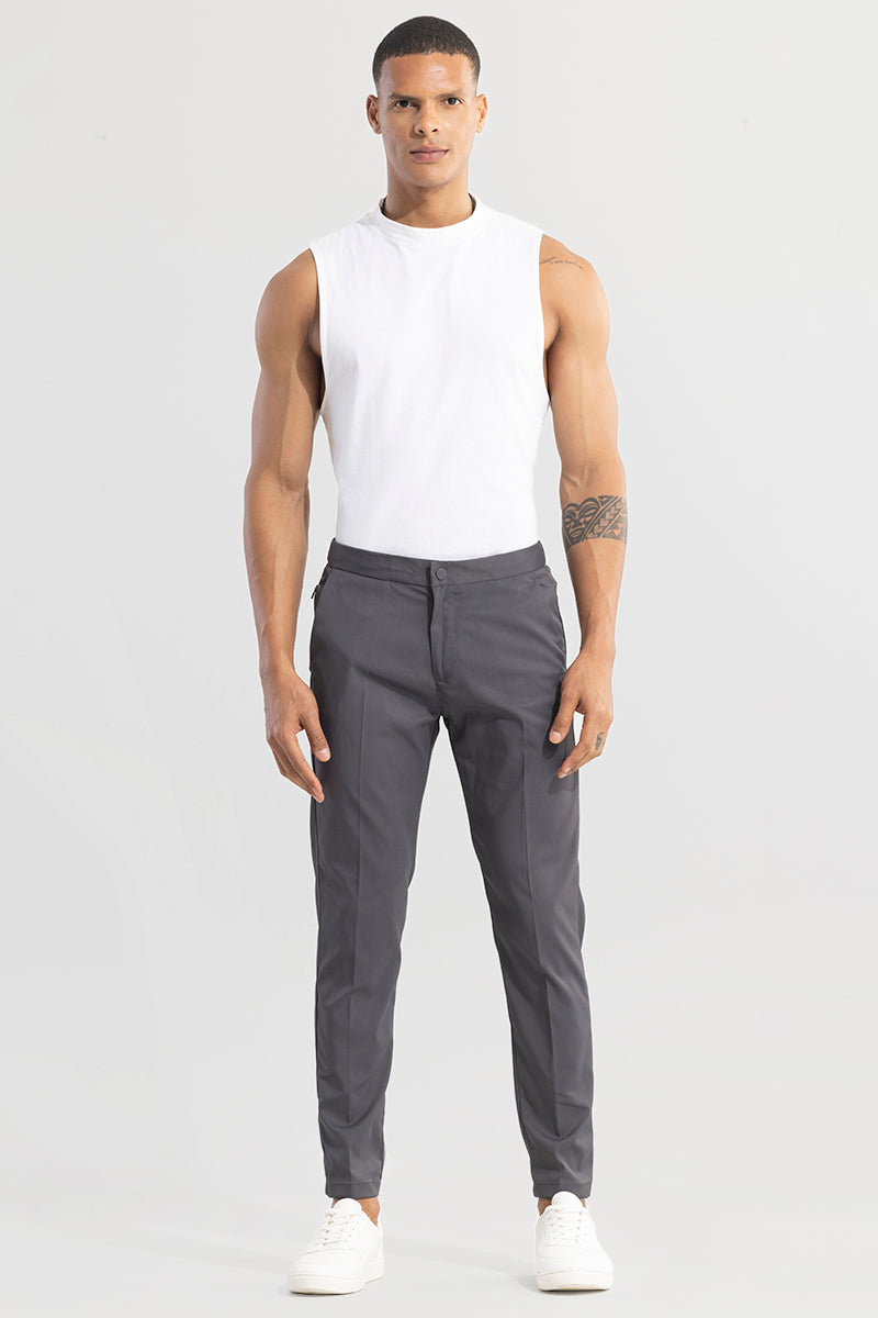 VogueVista Steel Grey Trouser