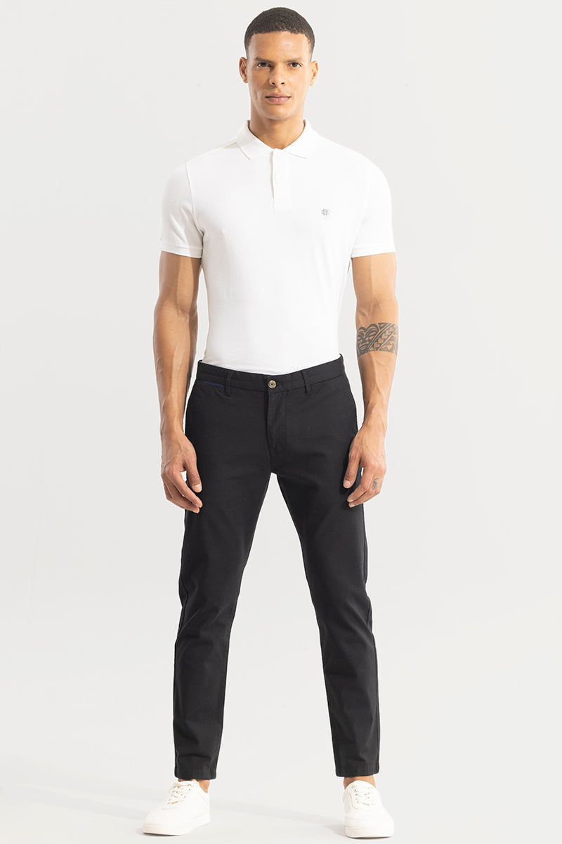 Stygian Black Linen Pant