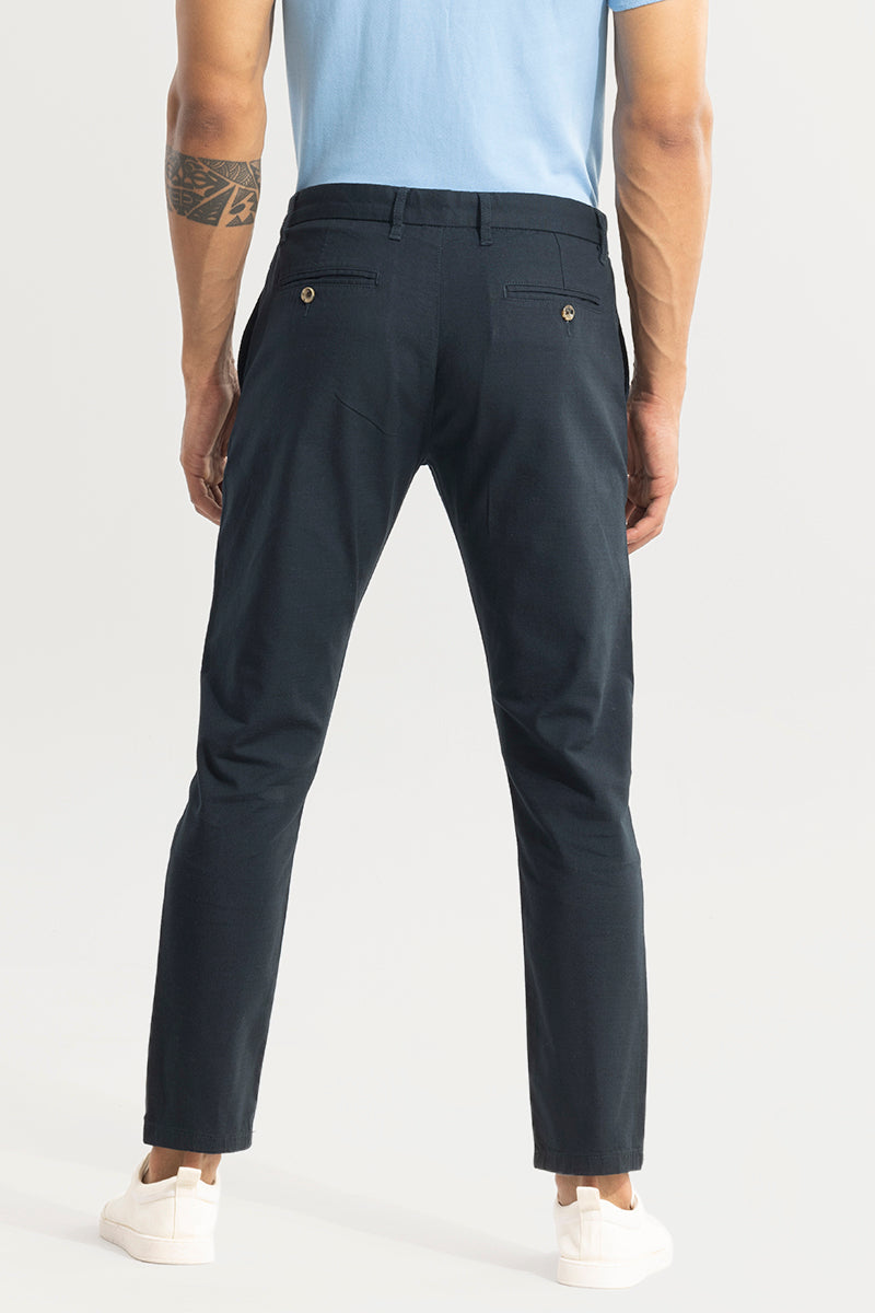 Stygian Navy Linen Pant