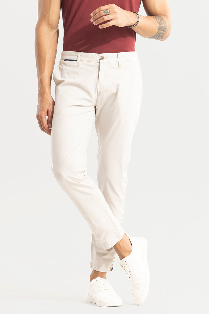 Stygian Cream Linen Pant