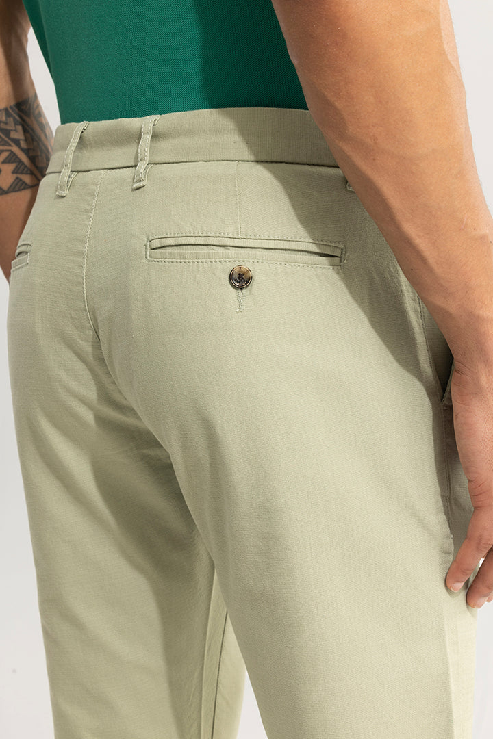 Stygian Green Linen Pant