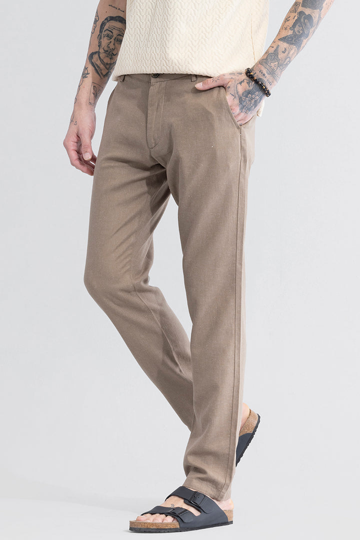 LinenLoom Brown Trouser