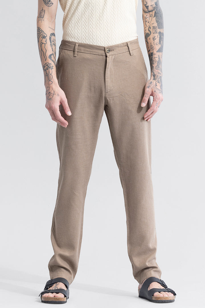 LinenLoom Brown Trouser