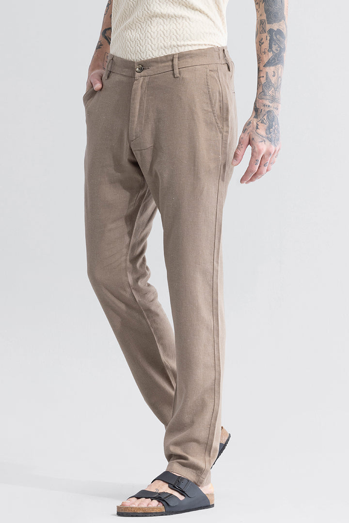 LinenLoom Brown Trouser