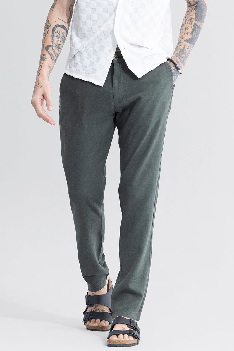 LinenLoom Olive Trouser