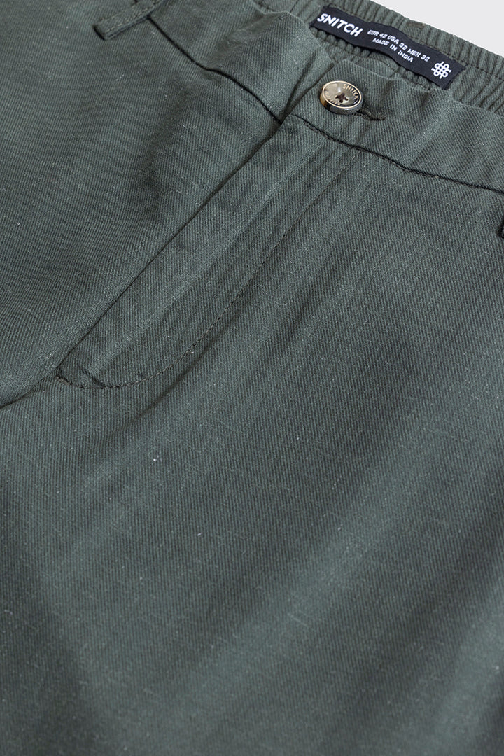 LinenLoom Olive Trouser