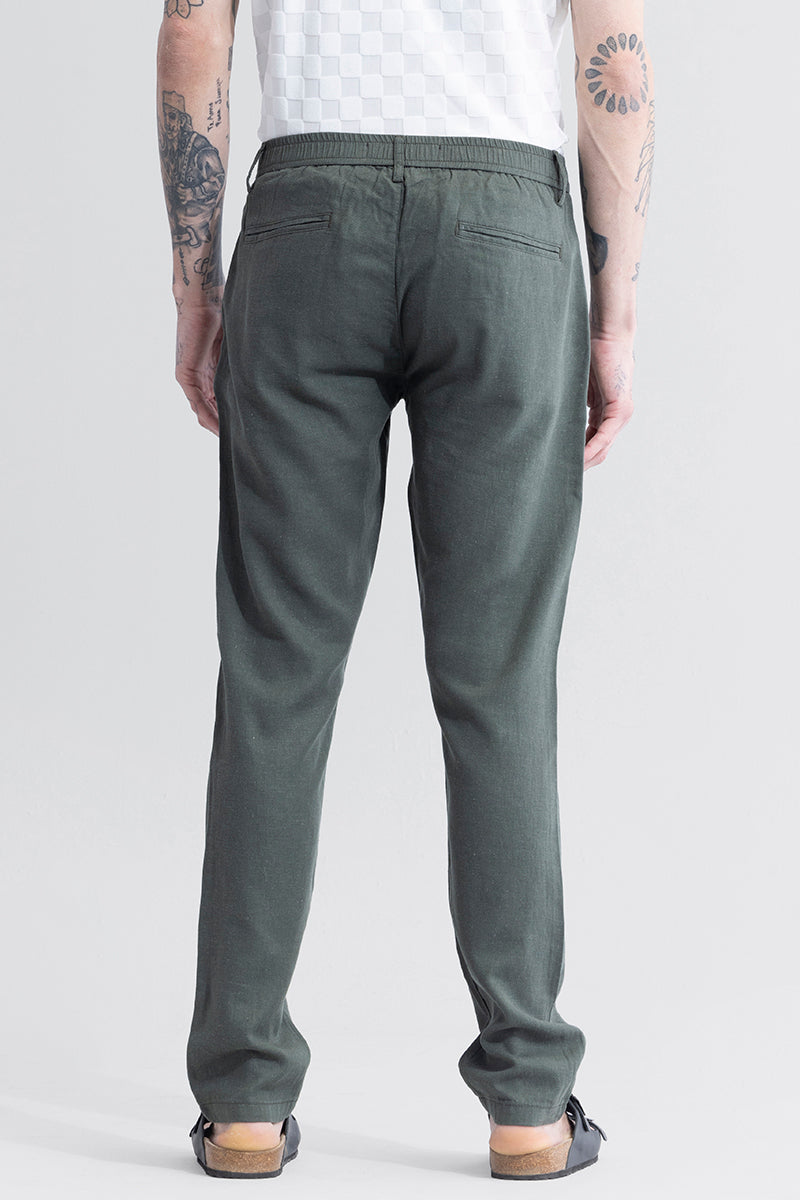 LinenLoom Olive Trouser