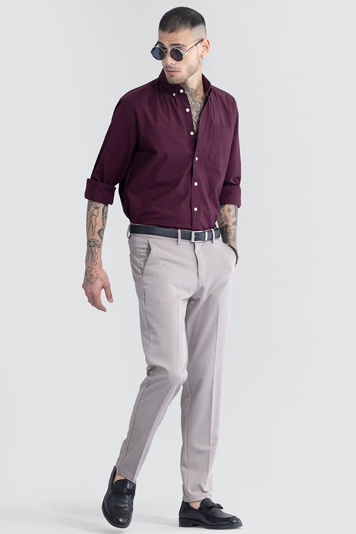 Octave Bone Grey Trousers