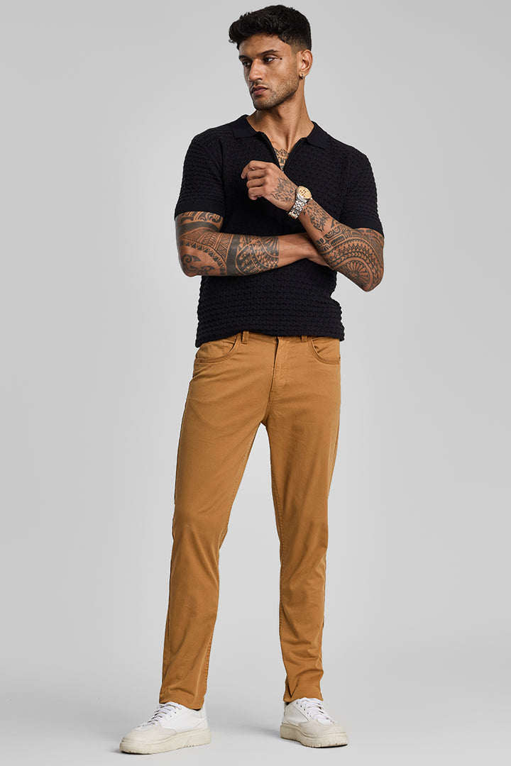 Brown 5 Pocket Chinos