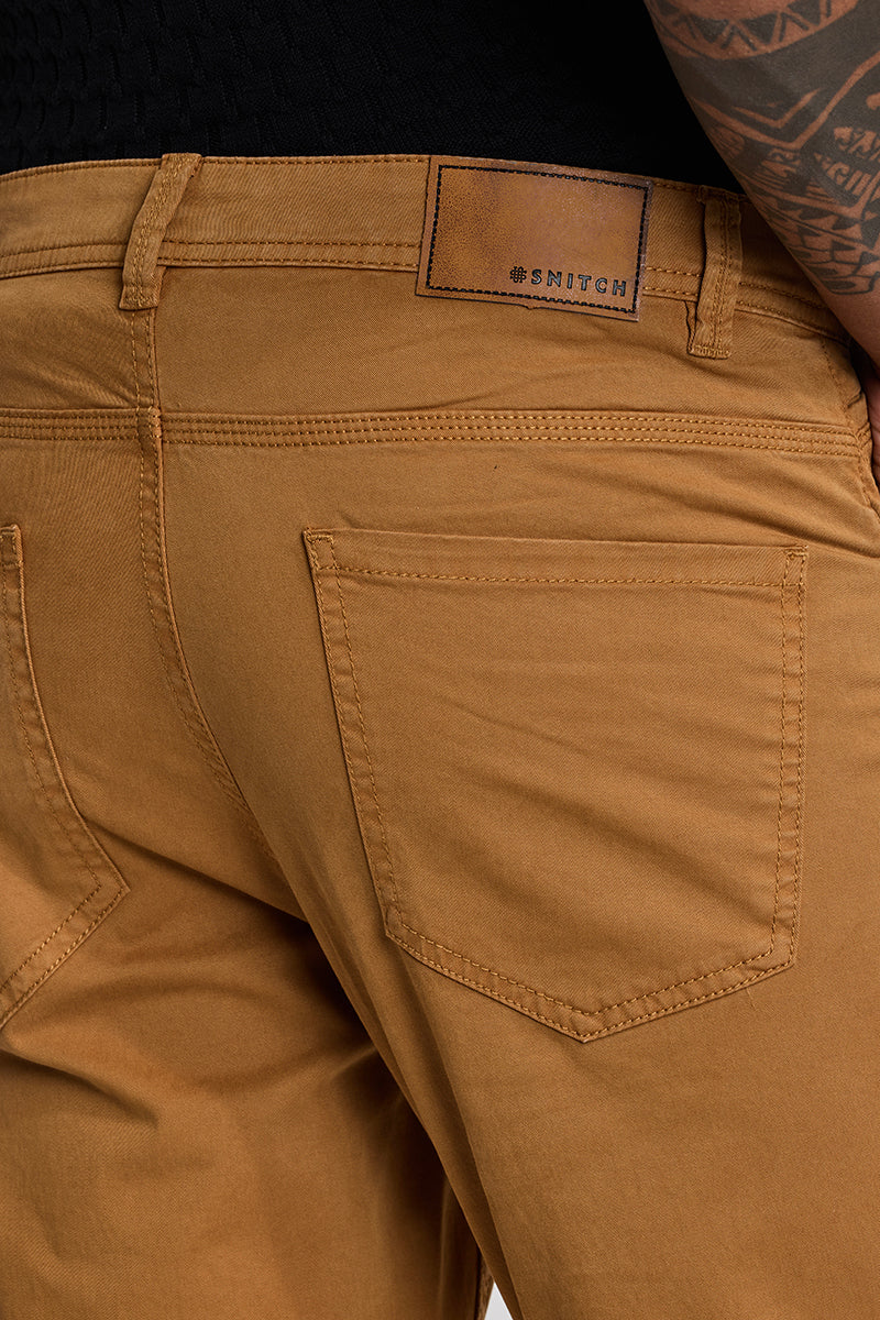 Brown 5 Pocket Chinos