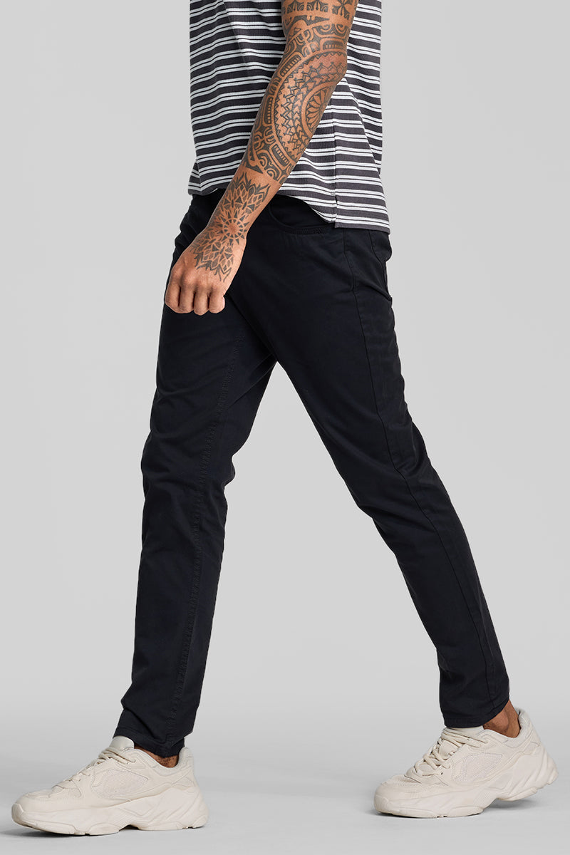 Black 5 Pocket Chinos