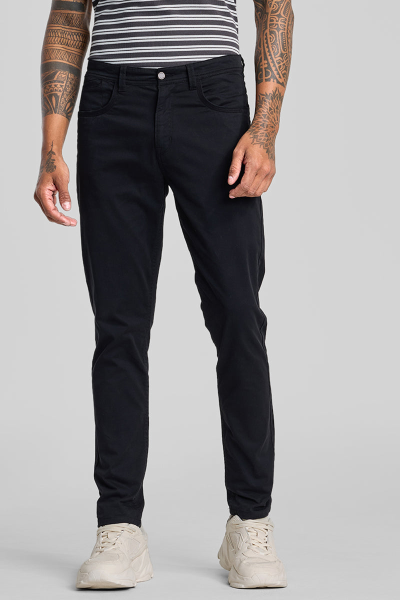 Black 5 Pocket Chinos