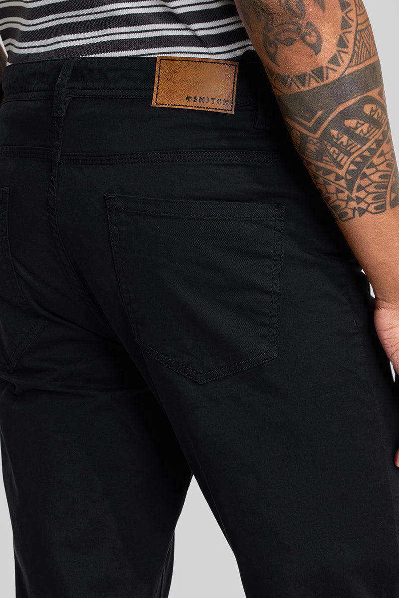 Black 5 Pocket Chinos