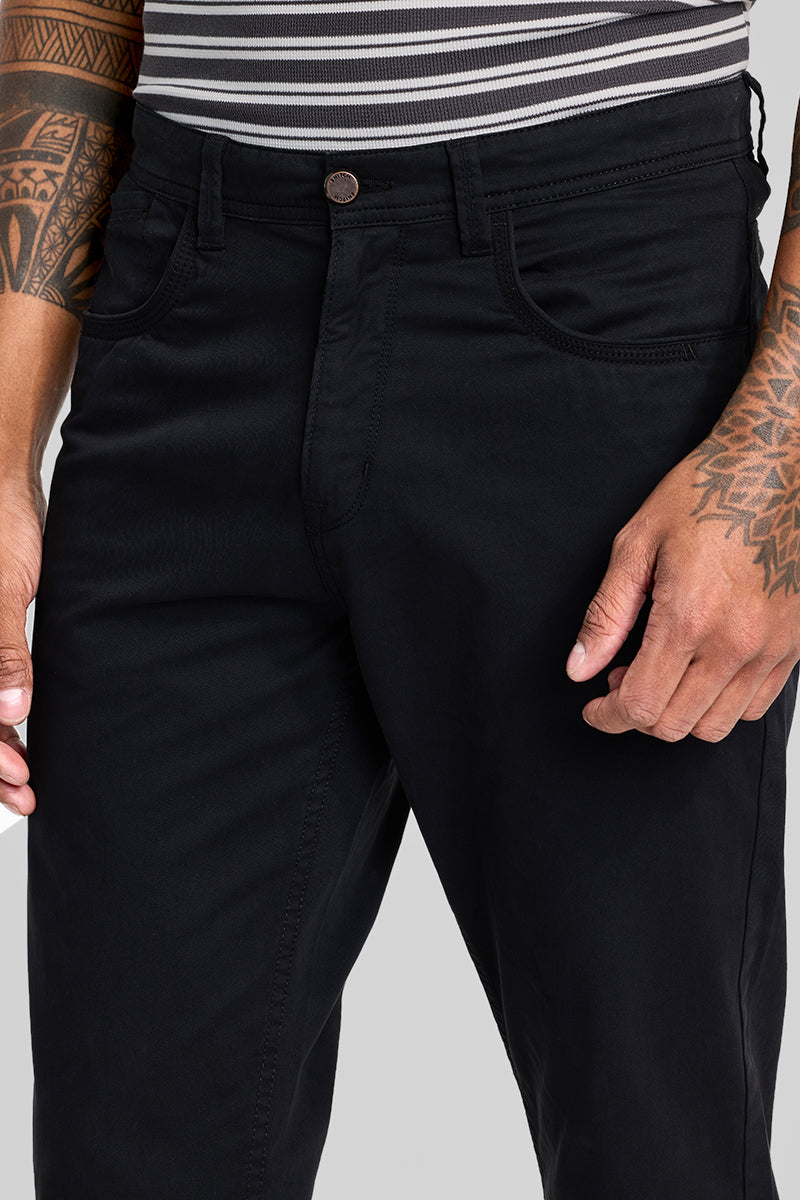 Black 5 Pocket Chinos