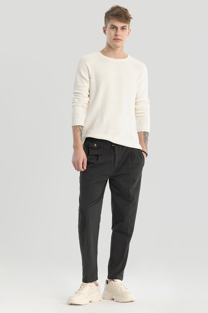 Charcoal Grey Relaxed Fit Trousers