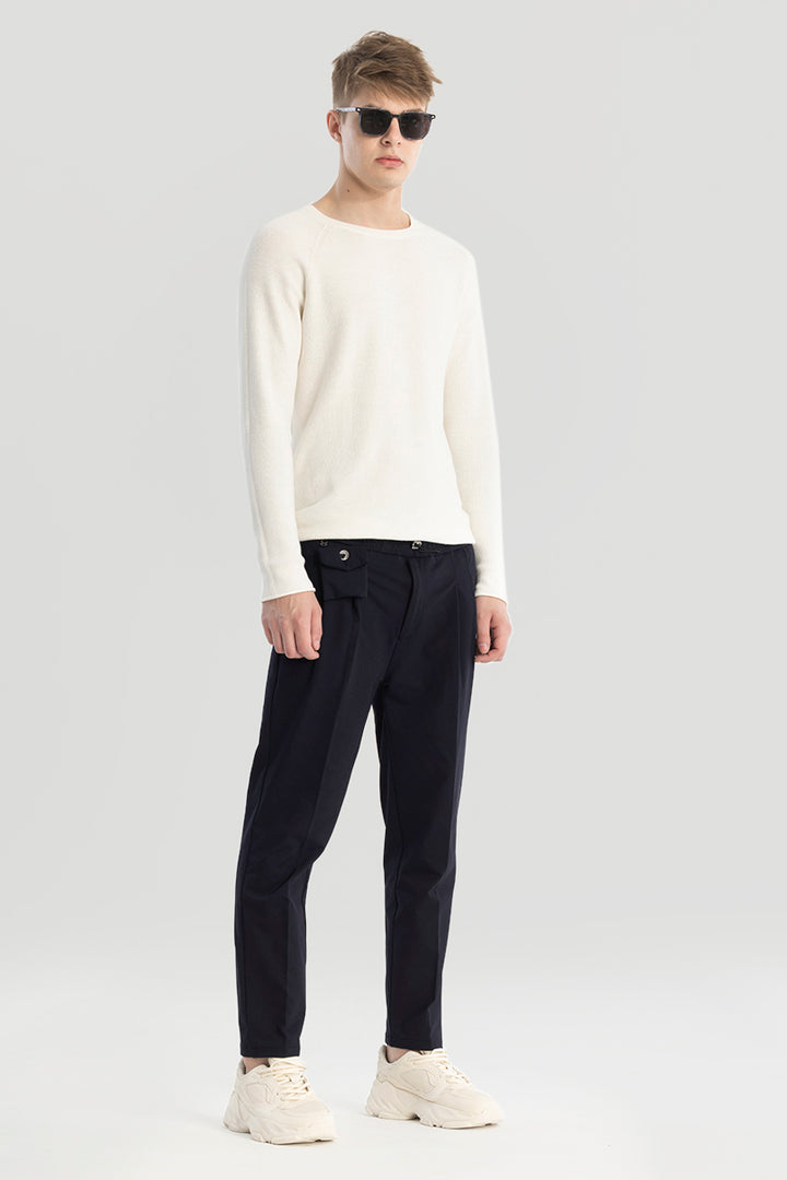 Navy Relaxed Fit Trousers