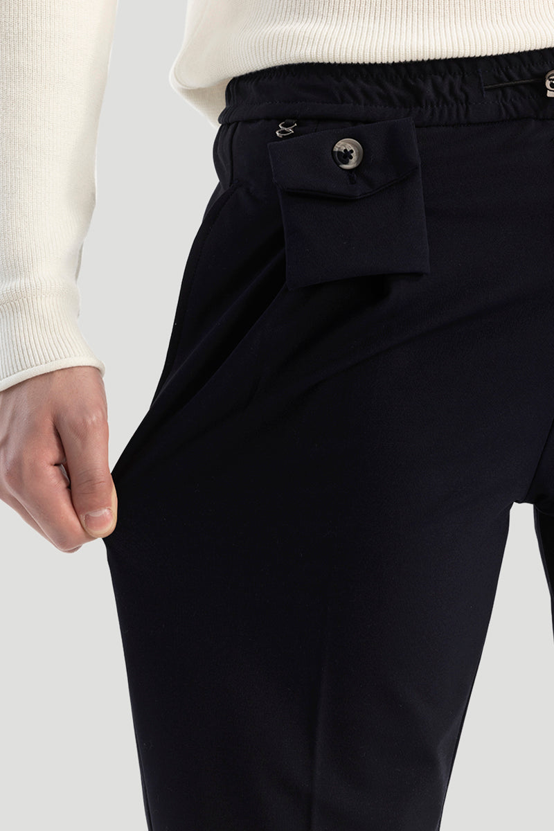 Navy Relaxed Fit Trousers