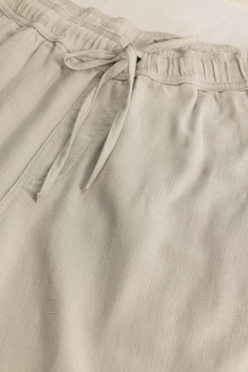 Martino Cream Plain Relaxed Fit Trousers