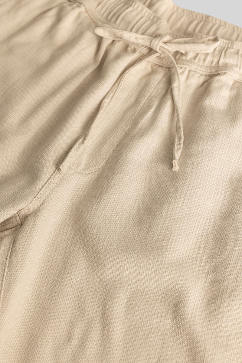 Martino Hazelnut Plain Relaxed Fit Trousers