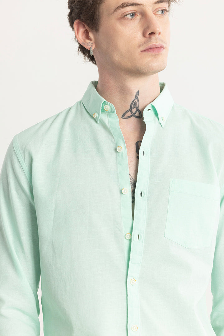 Trig Mint Green Linen Shirt