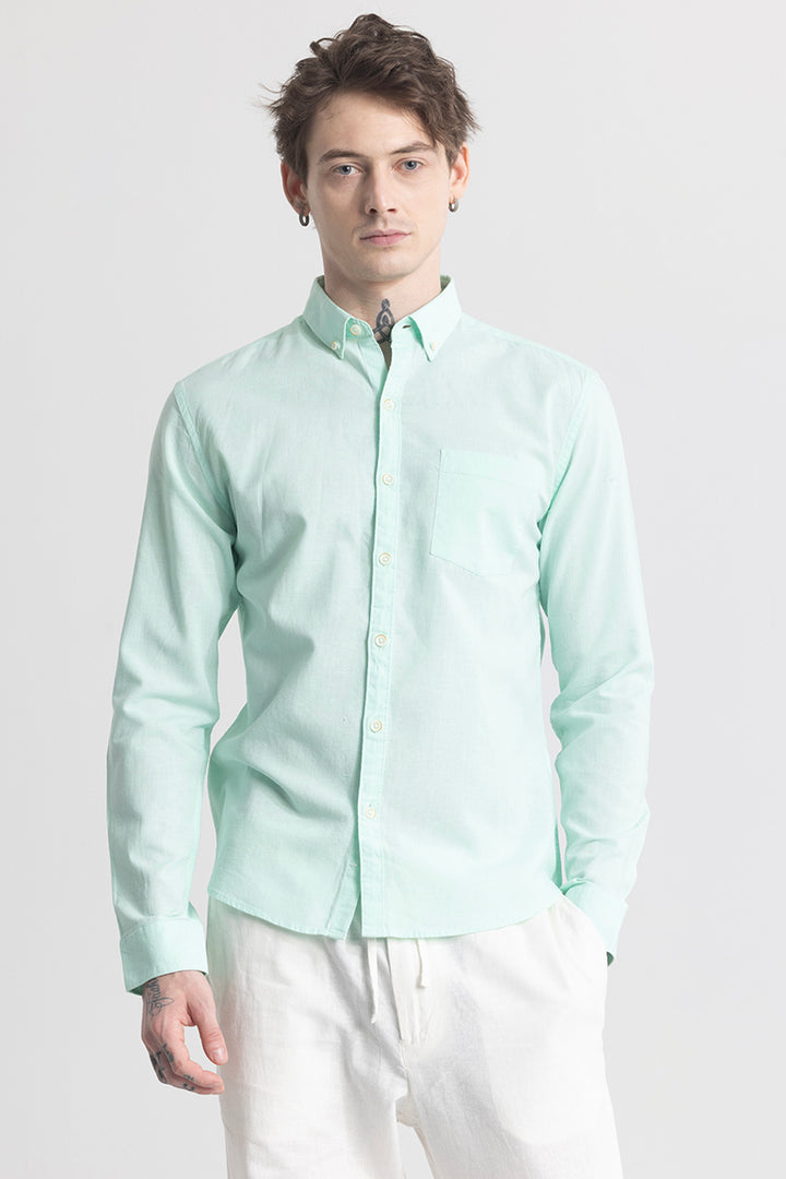 Trig Mint Green Linen Shirt