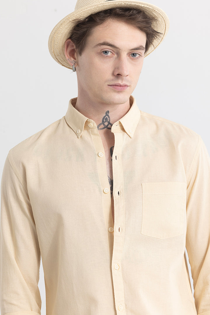 Trig Beige Linen Shirt