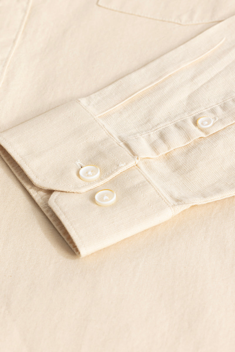 Trig Beige Linen Shirt