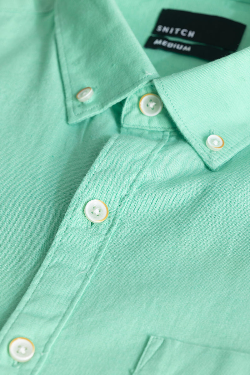 Trig Aqua Green Linen Shirt