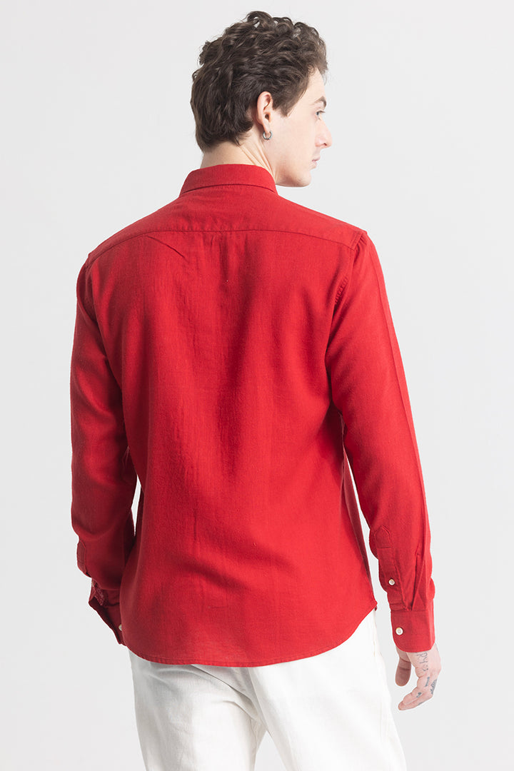 Trig Red Linen Shirt