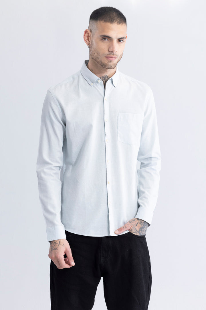 Trig Powder Blue Linen Shirt