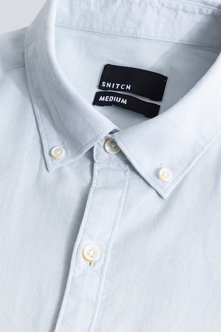 Trig Powder Blue Linen Shirt