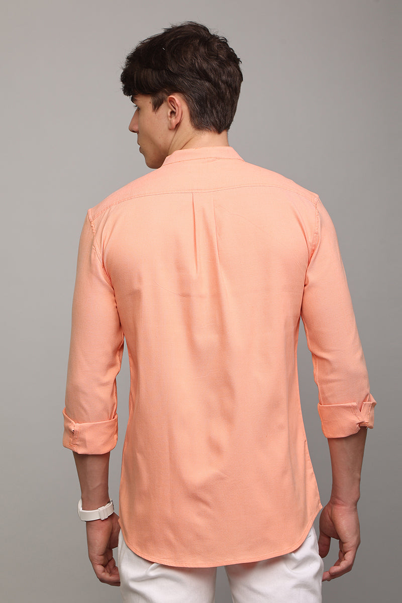 Standup Collar Royal Orange Shirt