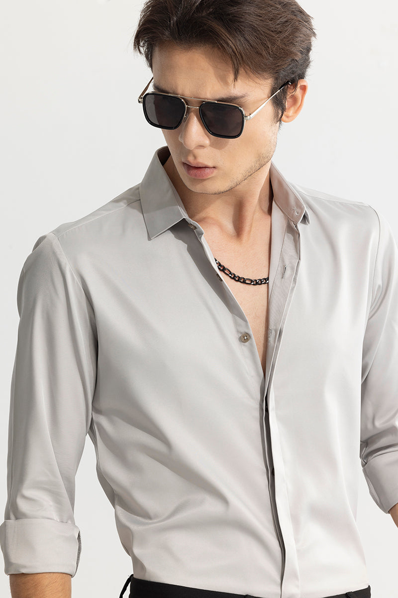 Satiny Ash Grey Shirt