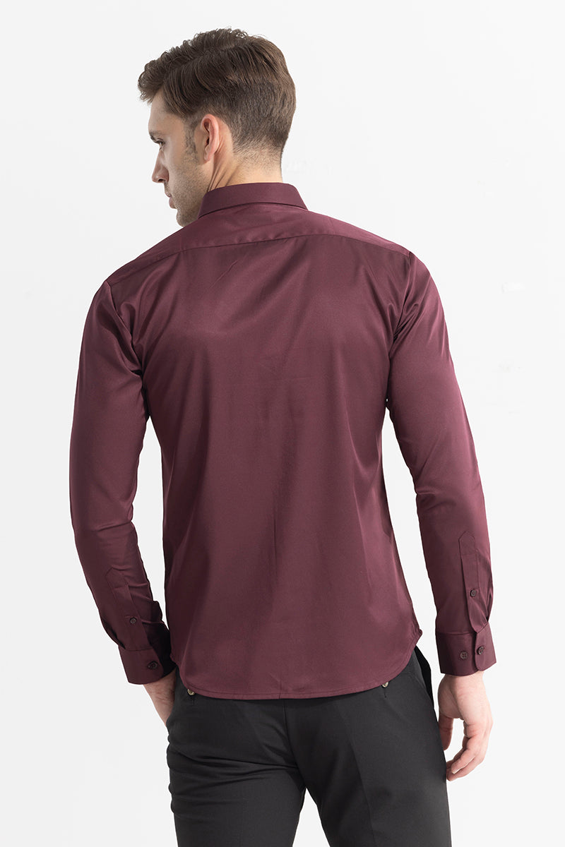 Satiny Dark Maroon Shirt