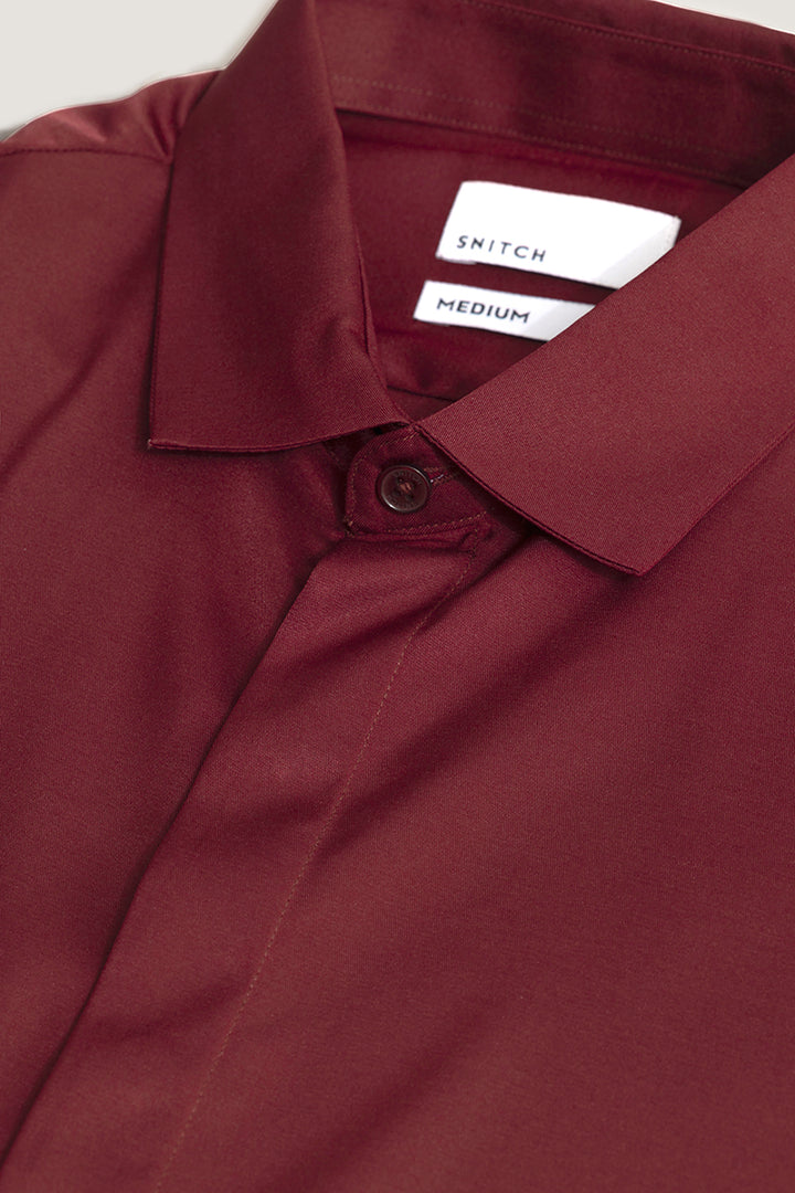 Satiny Red Shirt