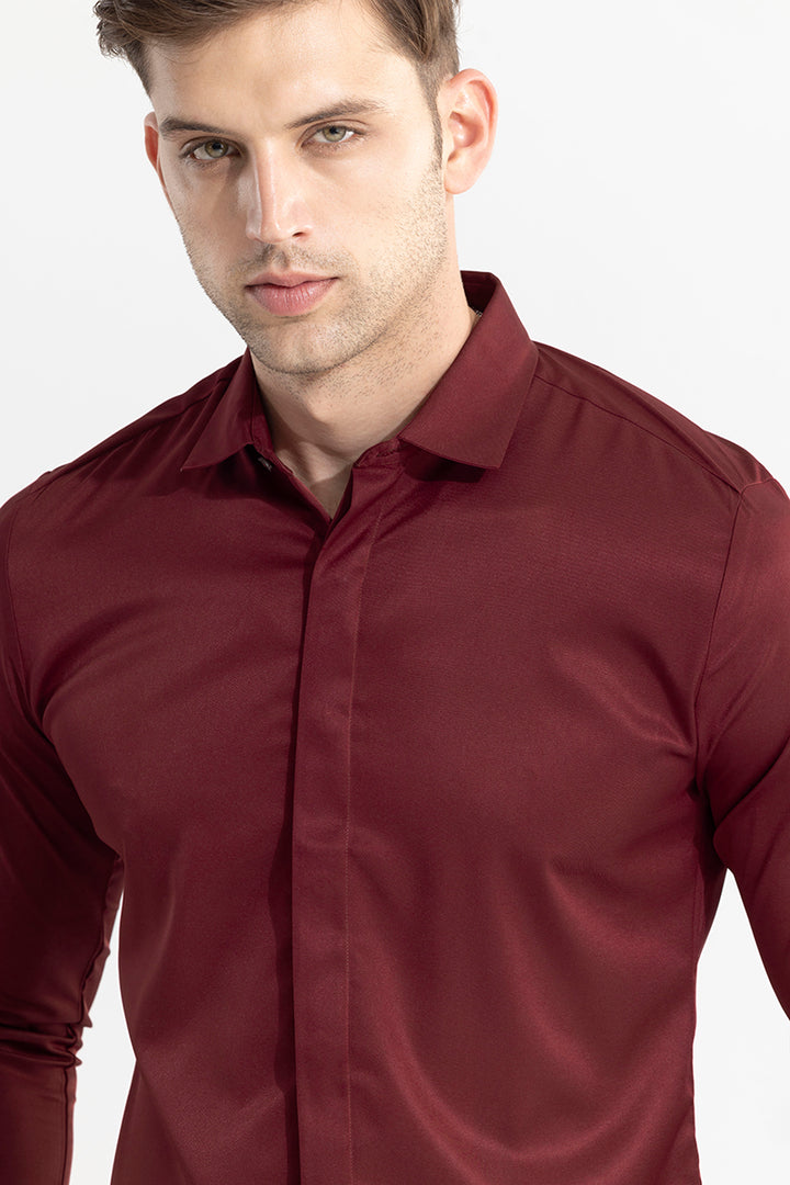 Satiny Red Shirt