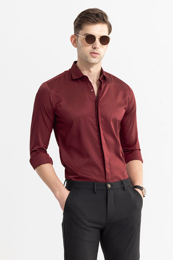 Satiny Red Shirt