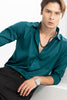 Satiny Teal Green Shirt