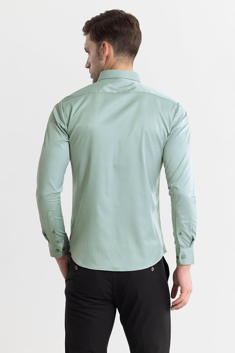 Satiny Light Green Shirt