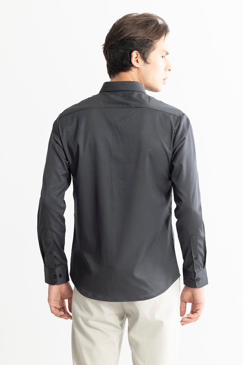 Satiny Sable Black Shirt