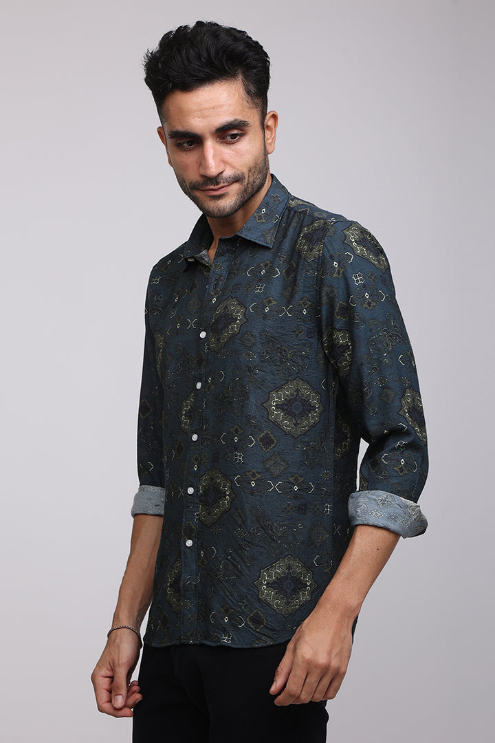 Lucas Green Printed Shirt