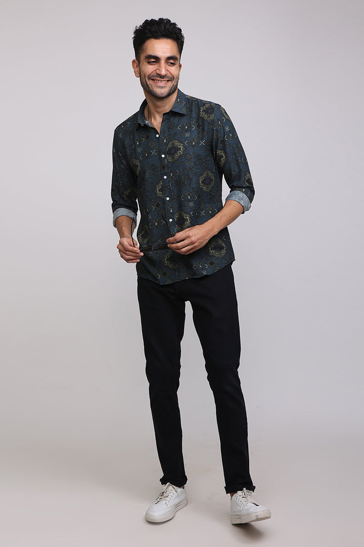 Lucas Green Printed Shirt