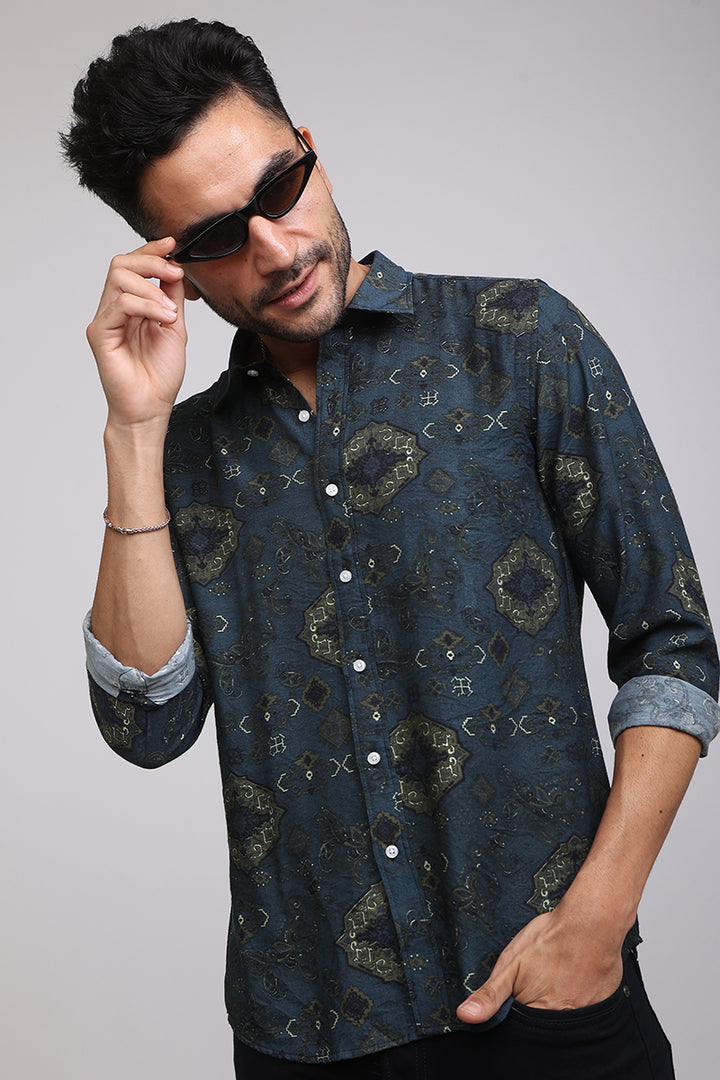 Lucas Green Printed Shirt