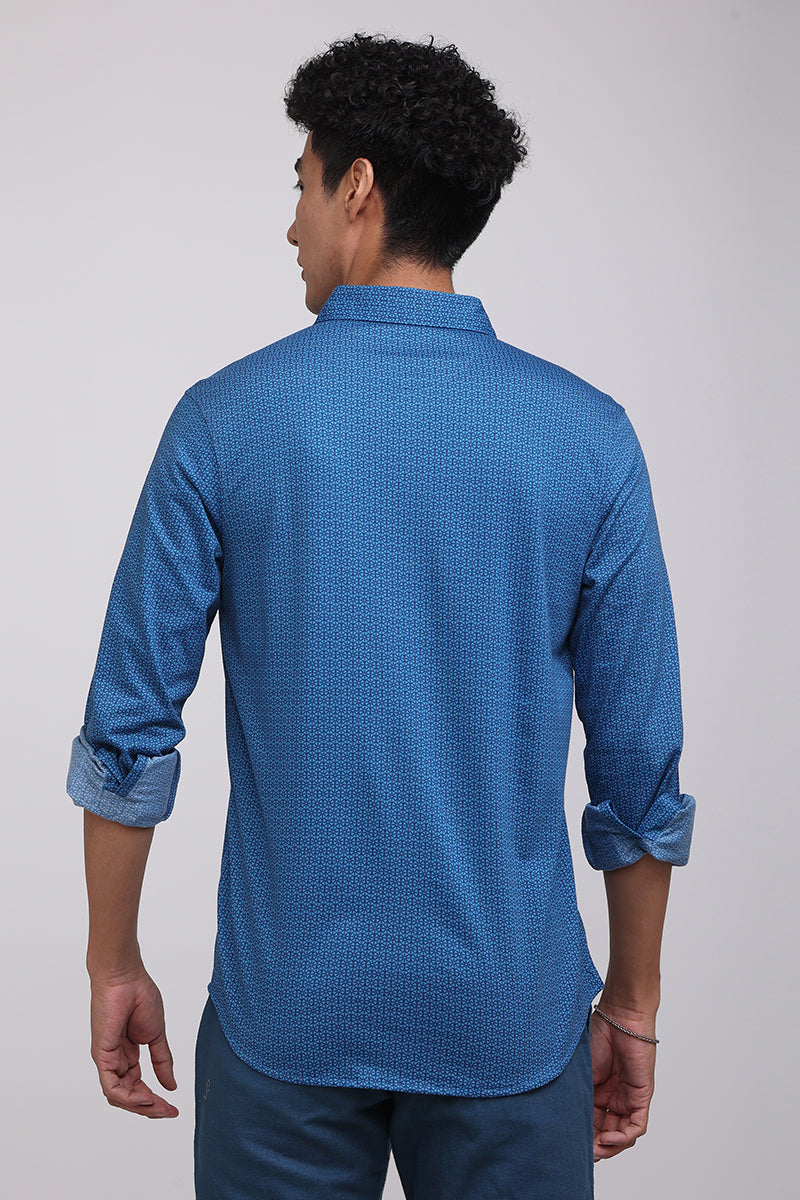 Mini Design Blue Shirt